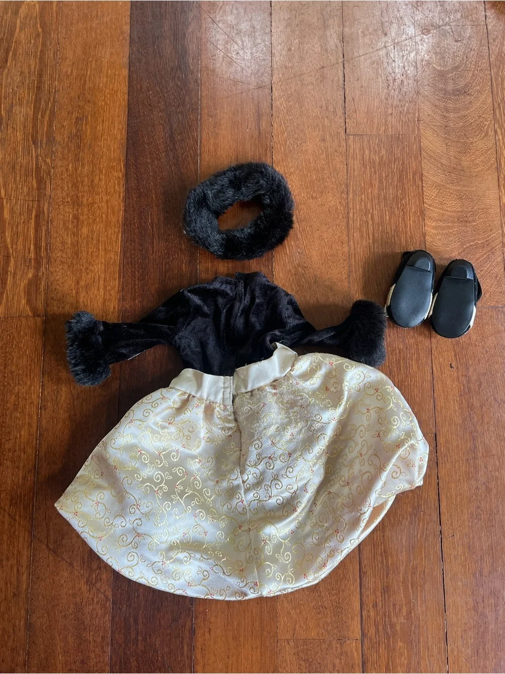 American Girl Doll Midnight Holly 2007 holiday outfit dress shoes accessory EUC